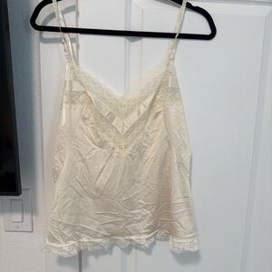 Vanity Fair Ivory Satin Tank